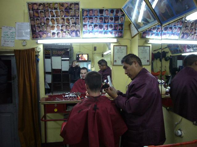 Barber in La Paz ,two doors down from El Lobo